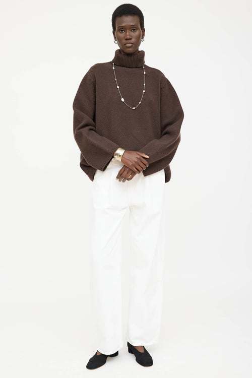 Toteme Wool Knit Turtleneck Sweater