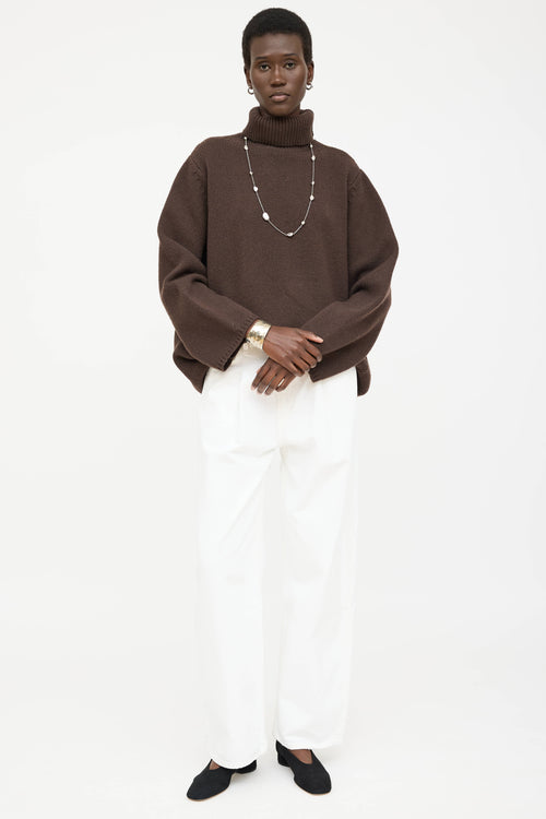 Toteme Wool Knit Turtleneck Sweater