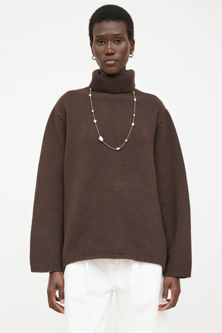 Toteme Wool Knit Turtleneck Sweater