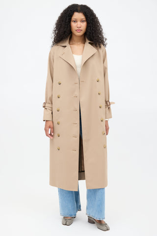 Toteme Brown Double Breasted Oversized Trench Coat