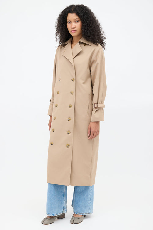 Toteme Brown Double Breasted Oversized Trench Coat