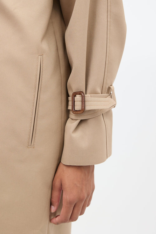 Toteme Brown Double Breasted Oversized Trench Coat