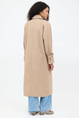 Toteme Brown Double Breasted Oversized Trench Coat