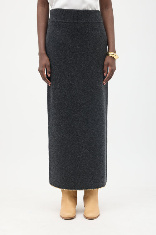 Toteme Chain Edge Knit Skirt
