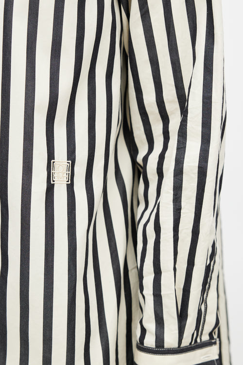 Totême Cream & Black Striped Carpi Shirt