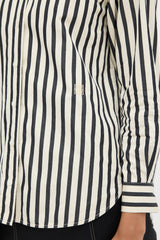 Toteme Cream & Black Striped Shirt