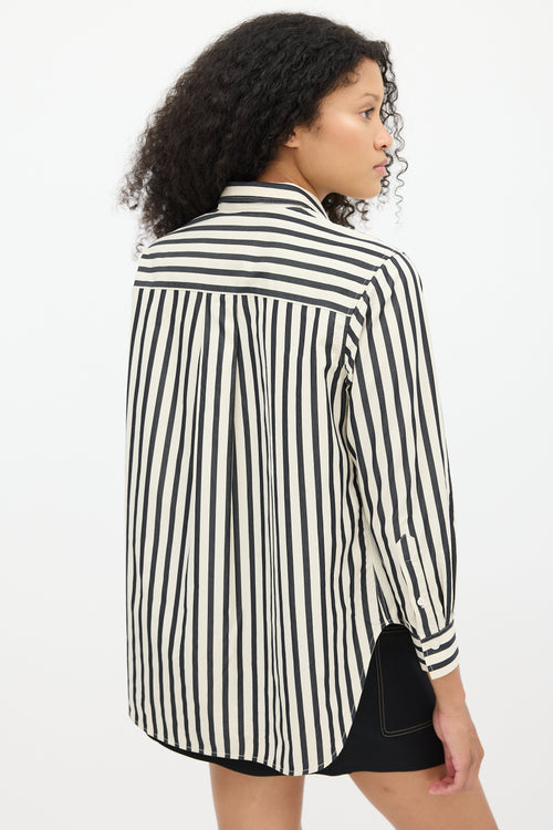 Toteme Cream & Black Striped Shirt