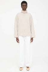 Toteme Wool Knit Turtleneck Sweater