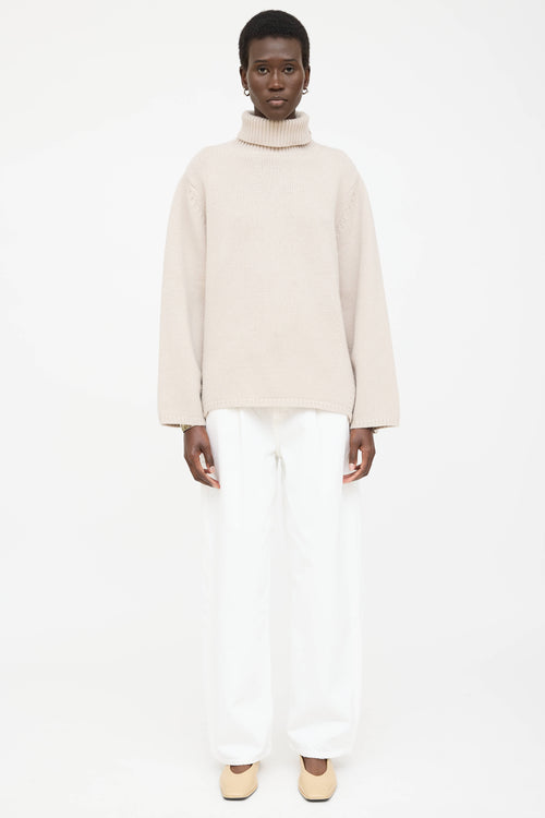 Toteme Wool Knit Turtleneck Sweater