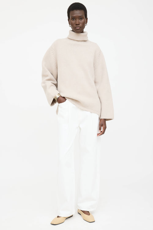 Toteme Wool Knit Turtleneck Sweater