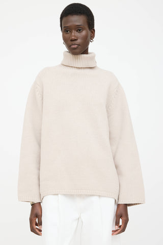 Toteme Wool Knit Turtleneck Sweater