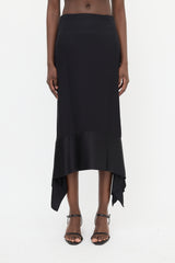 Toteme Crepe & Satin Midi Skirt