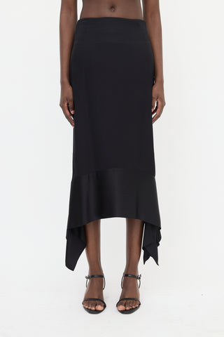 Toteme Crepe & Satin Midi Skirt