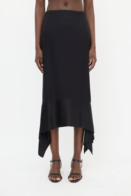 Toteme Crepe & Satin Midi Skirt