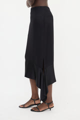 Toteme Crepe & Satin Midi Skirt