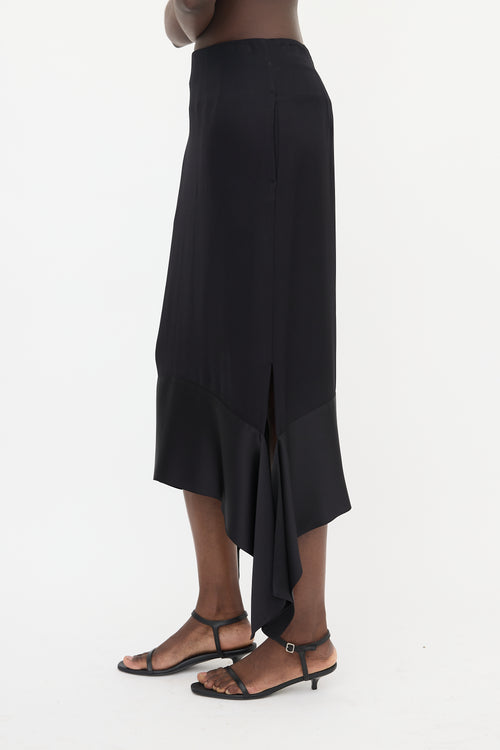 Toteme Crepe & Satin Midi Skirt