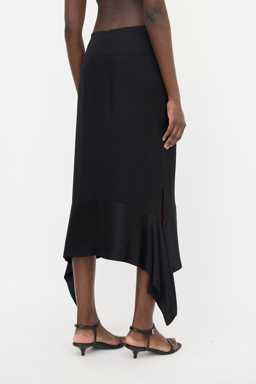 Toteme Crepe & Satin Midi Skirt