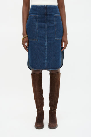 Toteme Denim Curved Hem Skirt