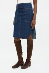 Toteme Denim Curved Hem Skirt