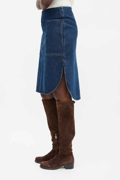 Toteme Denim Curved Hem Skirt