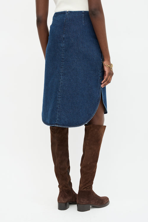 Toteme Denim Curved Hem Skirt