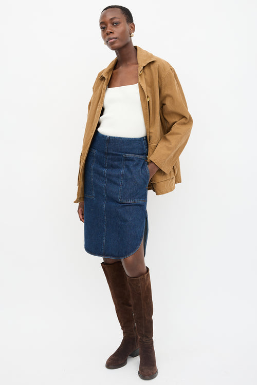 Toteme Denim Curved Hem Skirt