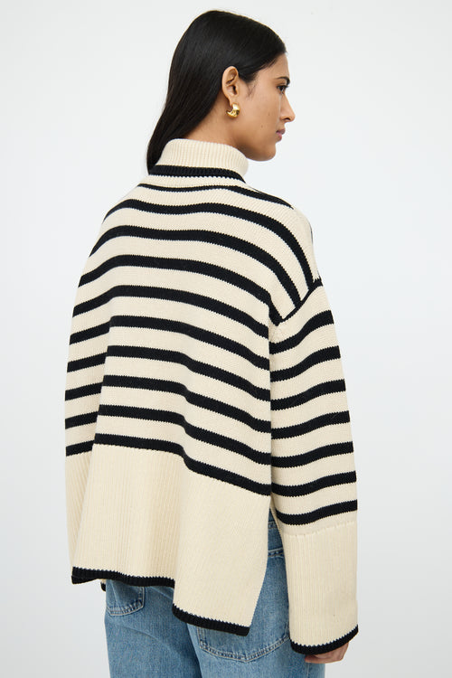 TotemeCream & Black Signature Stripe Top