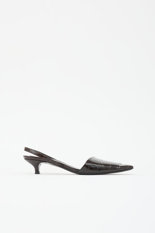 Toteme Embossed Leather Slingback Heel
