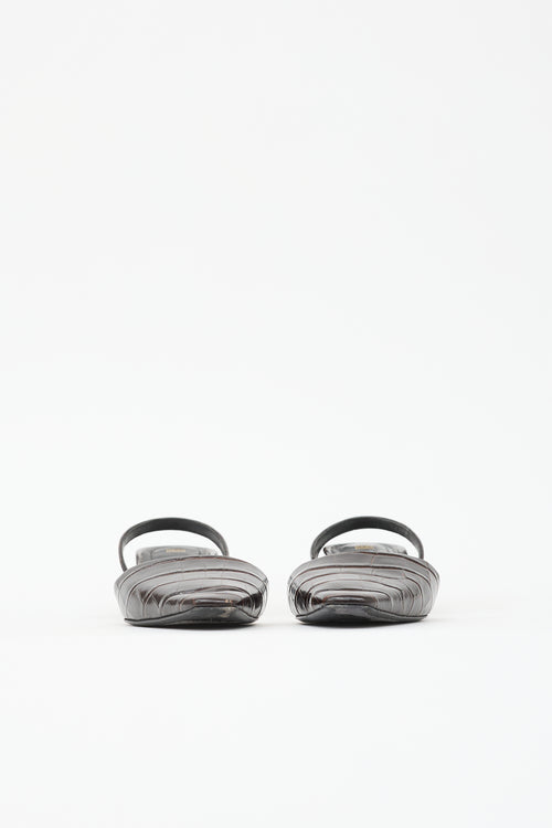 Toteme Embossed Leather Slingback Heel