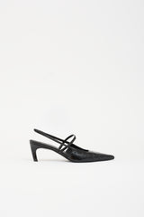 Toteme Embossed Leather Slingback Heel