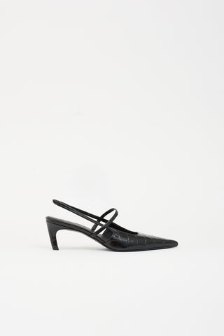 Toteme Embossed Leather Slingback Heel