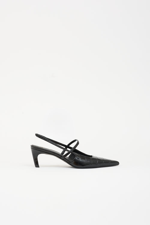 Toteme Embossed Leather Slingback Heel