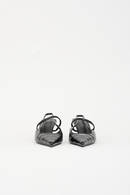 Toteme Embossed Leather Slingback Heel