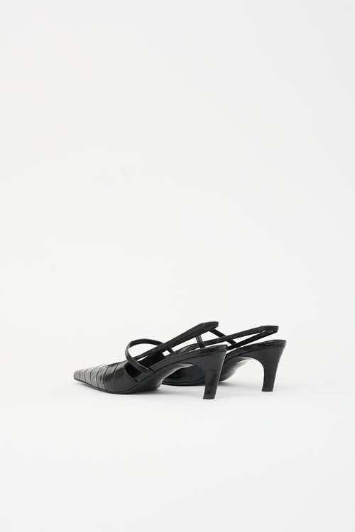 Toteme Embossed Leather Slingback Heel