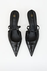 Toteme Embossed Leather Slingback Heel
