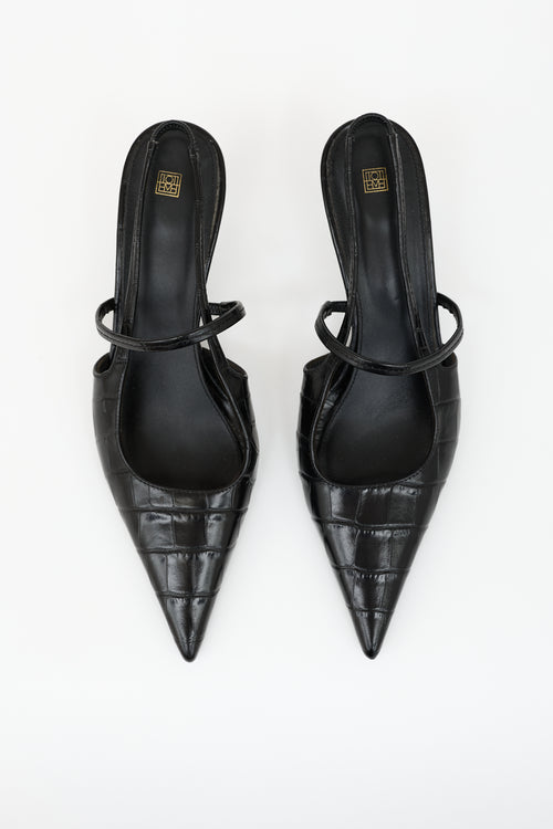 Toteme Embossed Leather Slingback Heel
