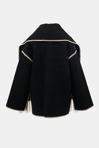 Toteme Embroidered Scarf Coat