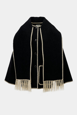 Toteme Embroidered Scarf Coat