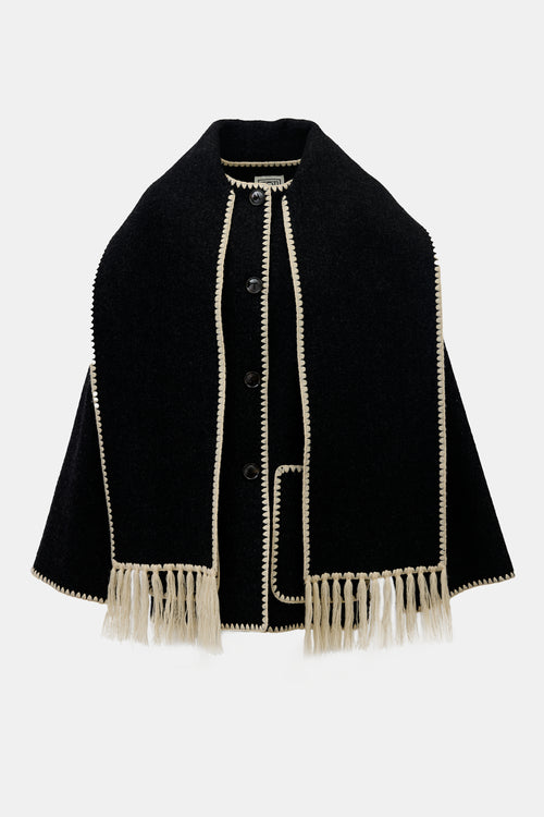 Toteme Embroidered Scarf Coat