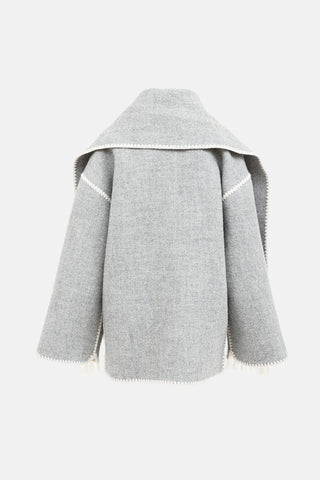 Toteme Wool Embroidered Scarf Jacket