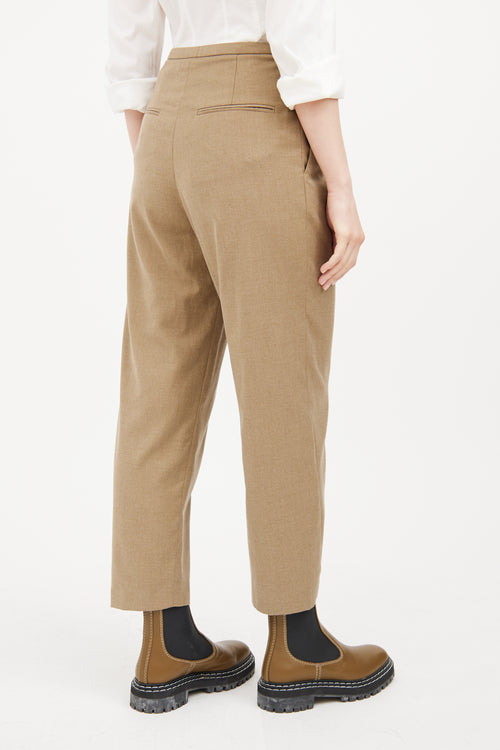 Wool Pleated Trouser Pant