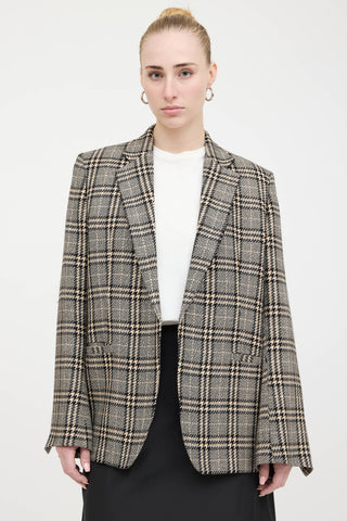 Toteme Houndstooth Plaid Blazer