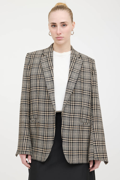 Toteme Houndstooth Plaid Blazer