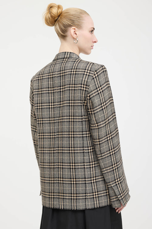 Toteme Houndstooth Plaid Blazer