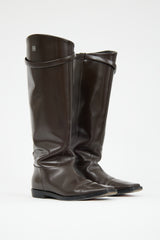 Toteme Leather Riding Knee Boot