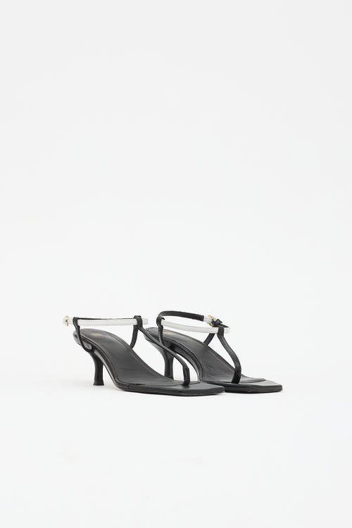 Toteme Leather Square Toe Sandal