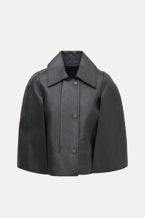 Toteme Leather Double Cape