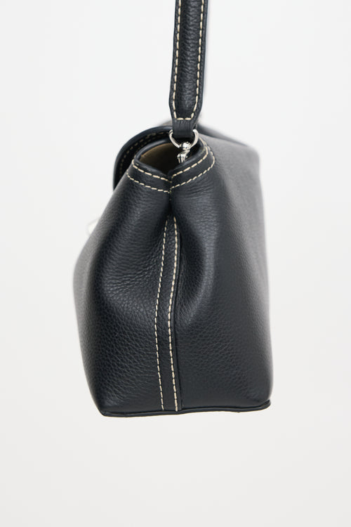 Toteme Leather T-Lock Clutch Bag