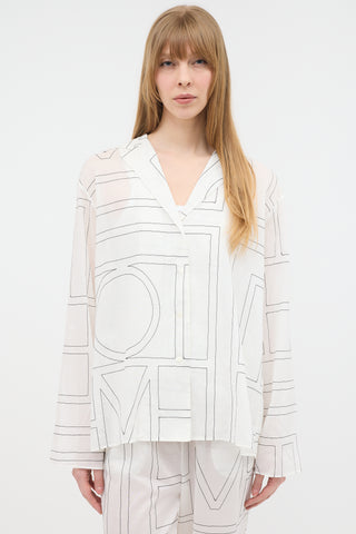 Toteme Embroidered Monogram Shirt