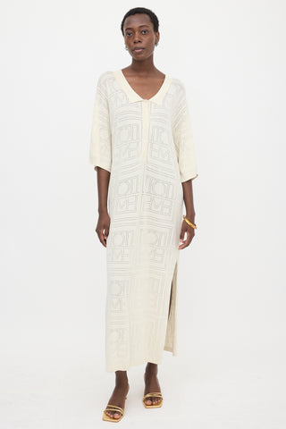Toteme Pointelle Monogram Dress